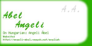 abel angeli business card